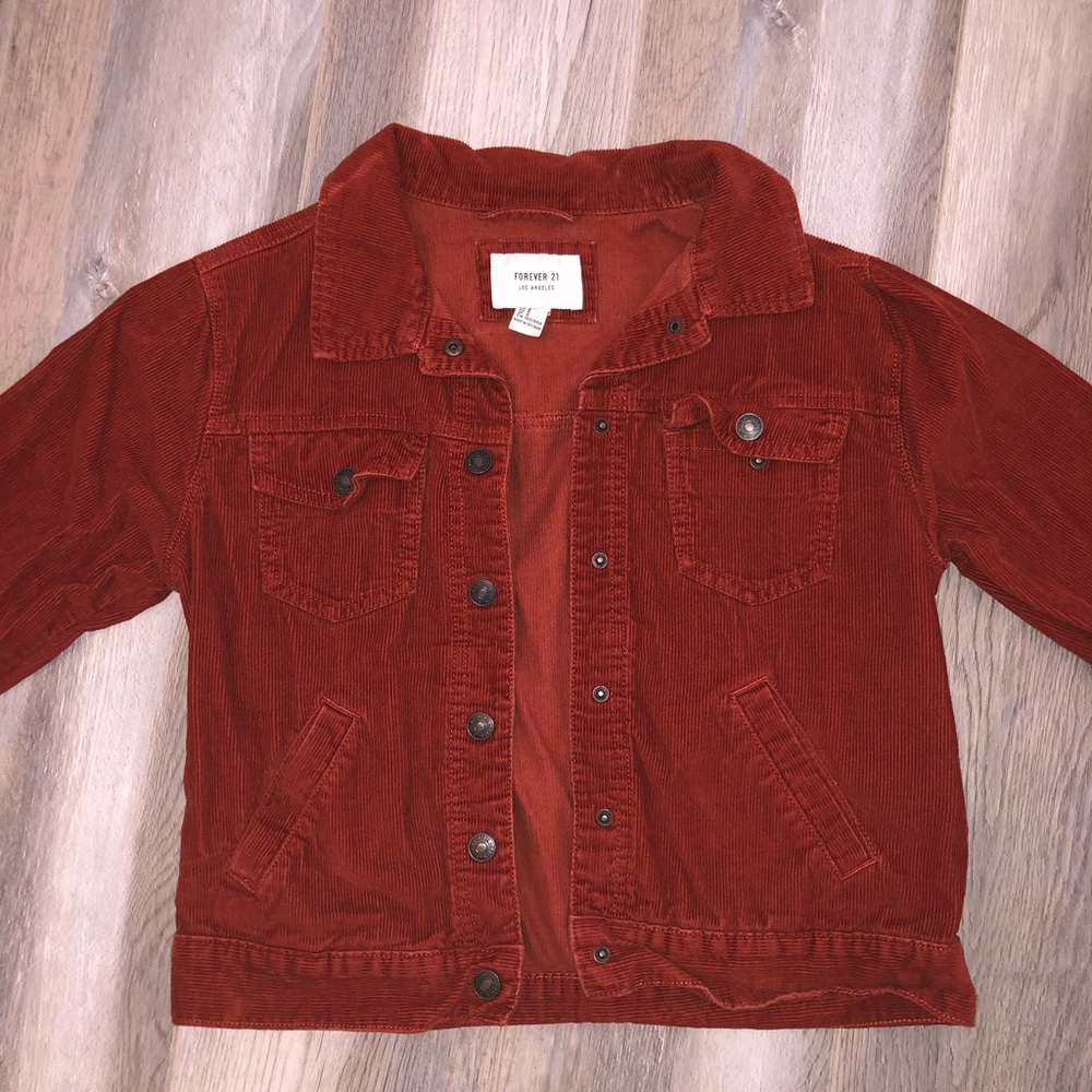 Burnt Orange Corduroy Jacket (SIZE S)